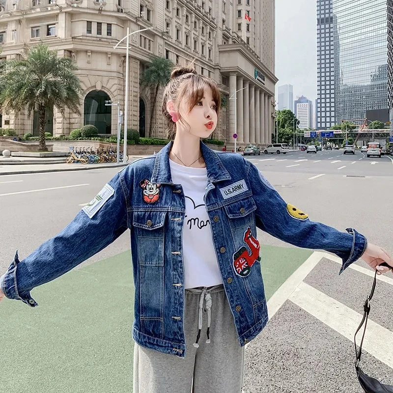 Disney Harajuku BF Style Harajuku Джинсовая куртка женская свободная корейская версия модная наклейка значок универсальный
Disney Harajuku BF Style Harajuku Джинсовая куртка женская свободная корейская версия модная наклейка значок универсальный