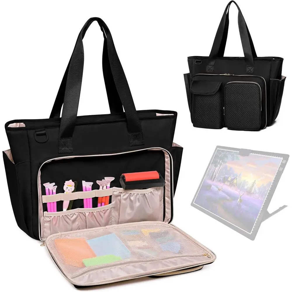 asrom Diamond Painting Carrying Case or A4 Light Pad, Accories Storage Bag or A4 LED Light Box and Diamond Art Supplies, Black (
asrom Diamond Painting Carrying Case or A4 Light Pad, Accories Storage Bag or A4 LED Light Box and Diamond Art Supplies, Black (