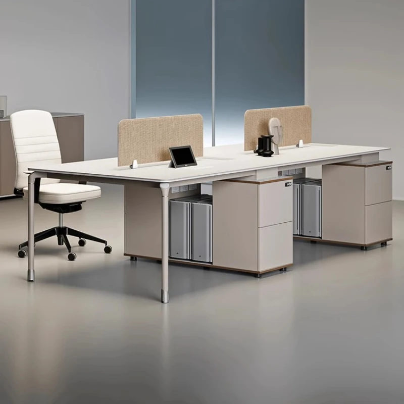Staff office desk and chair combination simple modern four-person desk staff office light luxury screen workstation
Staff office desk and chair combination simple modern four-person desk staff office light luxury screen workstation