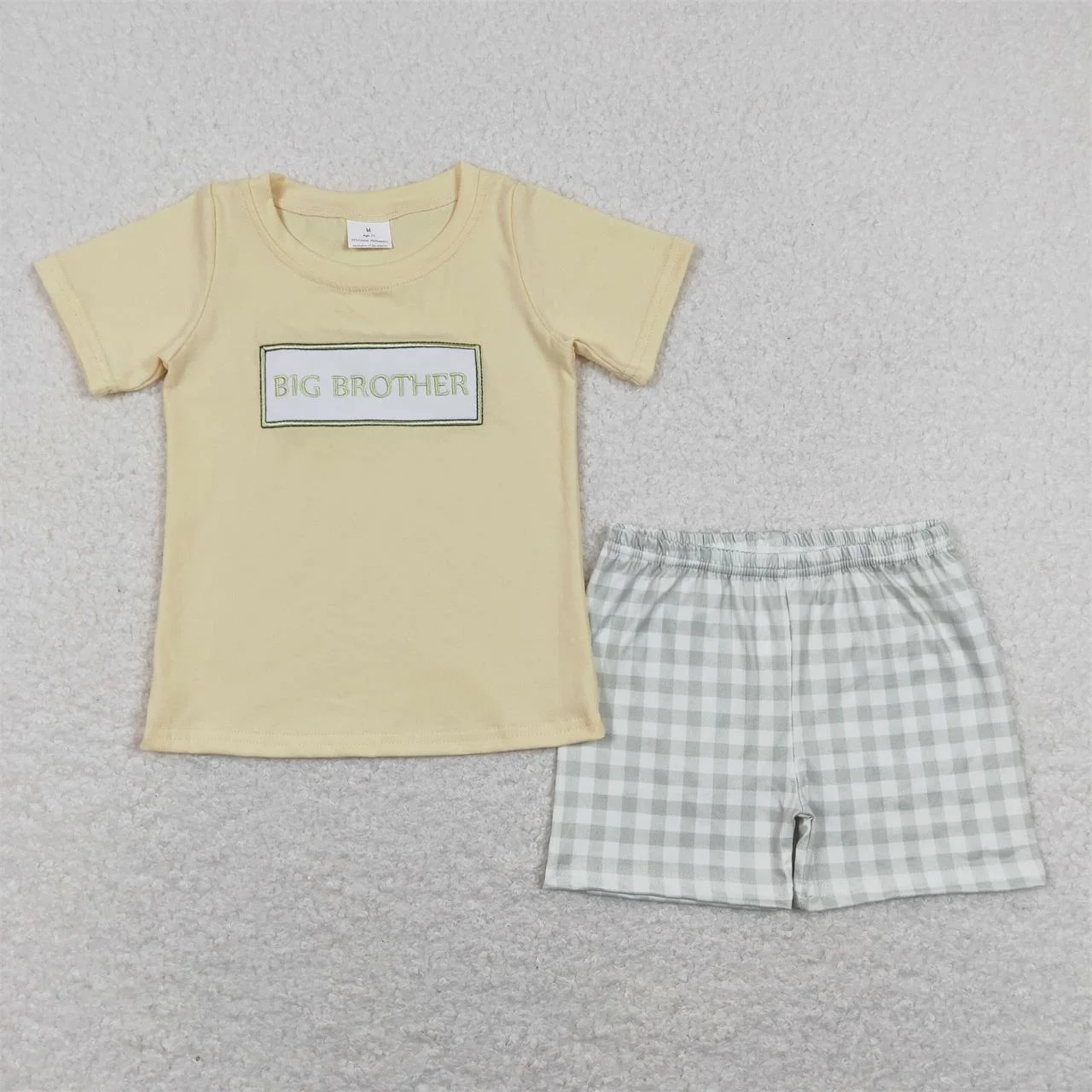 Wholesale Baby Boy Summer Short Sleeves Cotton Sets Children Embroidery Brother T-shirt Infant Toddler Plaid Shorts Kids Outfit
Wholesale Baby Boy Summer Short Sleeves Cotton Sets Children Embroidery Brother T-shirt Infant Toddler Plaid Shorts Kids Outfit