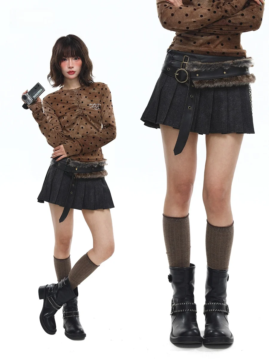 Женская юбка Sanowers American Sle из кожи и меха с низкой талией, А-силуэта, с защитой от просвечивания, с поясом
Женская юбка Sanowers American Sle из кожи и меха с низкой талией, А-силуэта, с защитой от просвечивания, с поясом