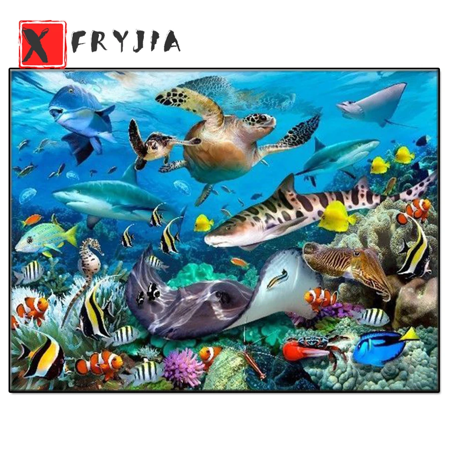 diy Diamond Painting Diamond Underwater world marine animals Embroidery Full square round drilling 5d Diamond Mosaic kits decor
diy Diamond Painting Diamond Underwater world marine animals Embroidery Full square round drilling 5d Diamond Mosaic kits decor