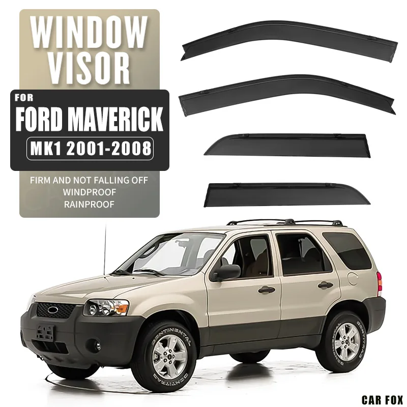 4Pcs For FORD Maverick 2001-2008 Black Car Window Visor Awning Shelters Windshield Side Window Rain Sun Shade Auto Accessories
4Pcs For FORD Maverick 2001-2008 Black Car Window Visor Awning Shelters Windshield Side Window Rain Sun Shade Auto Accessories