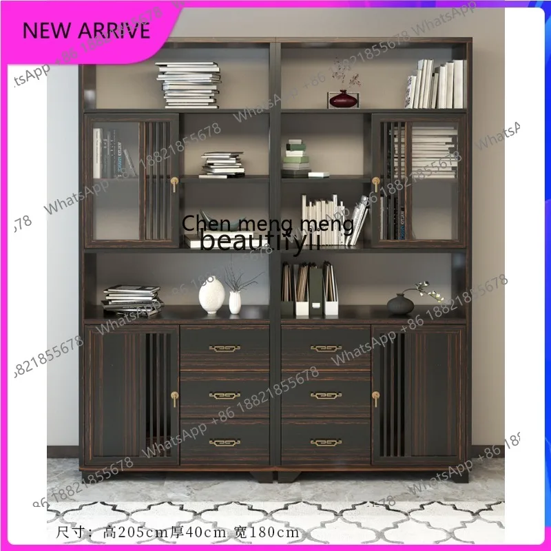 C89 New Chinese-style gold silk sandalwood bookcase, all solid wood storage locker, office display cabinet
C89 New Chinese-style gold silk sandalwood bookcase, all solid wood storage locker, office display cabinet