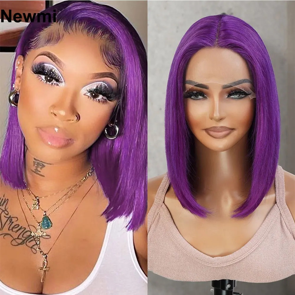 Newmi Purple Bob Wig 13x4 Full Lace Frontal Wigs Straight Hair Short Purple Lace Front Wigs Human Hair for Women
Newmi Purple Bob Wig 13x4 Full Lace Frontal Wigs Straight Hair Short Purple Lace Front Wigs Human Hair for Women