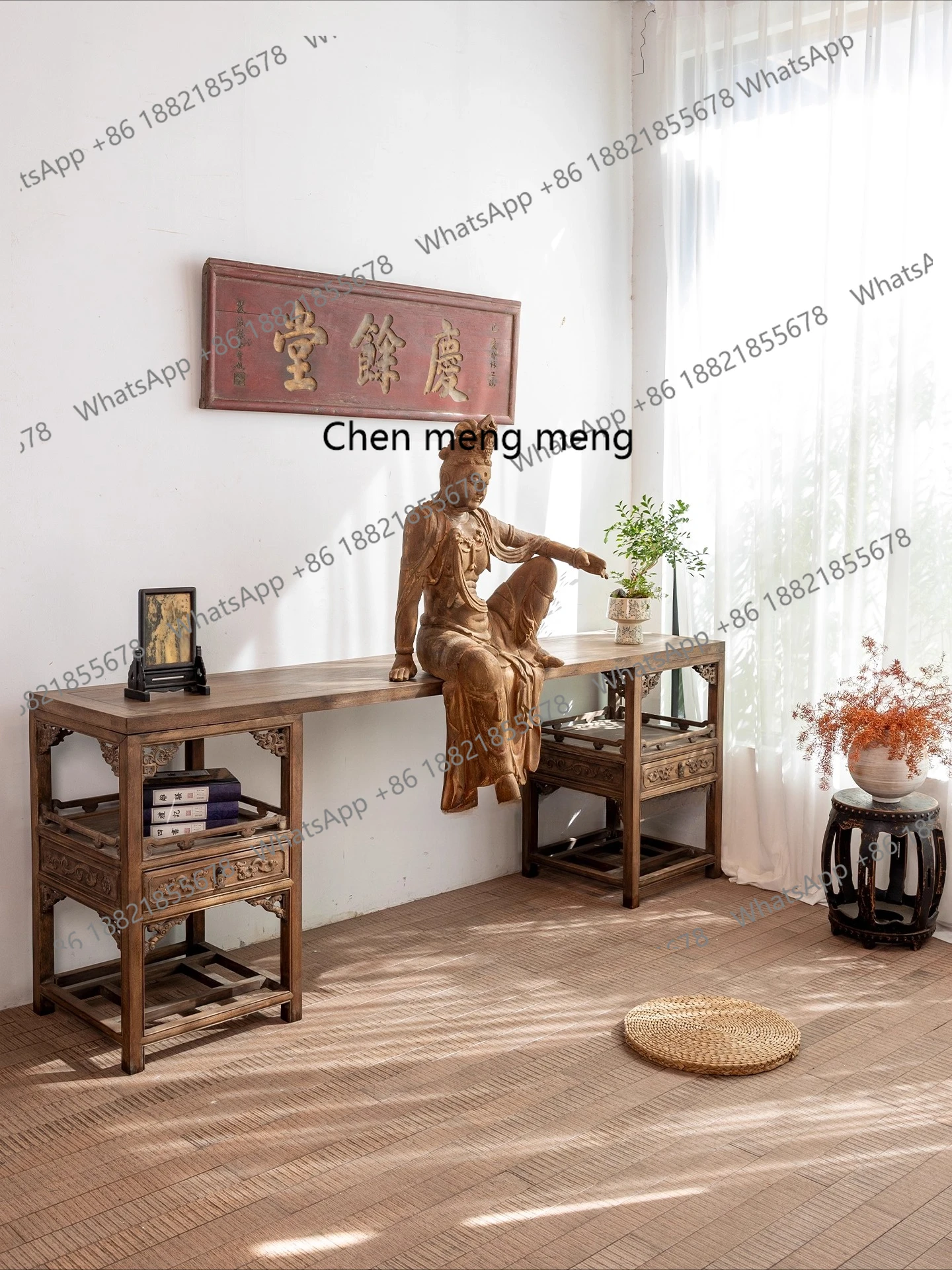 The large offering table is a long table, and the middle hall is dedicated to solid wood Chinese antique
The large offering table is a long table, and the middle hall is dedicated to solid wood Chinese antique