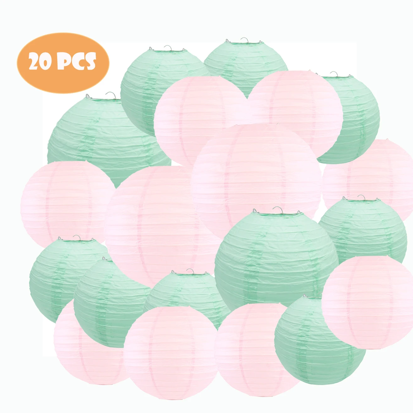 20 pcs 12" 16" Big Paper Lanterns Mixed Mint Green and Light Pink Paper Lantern /Led Light for Birhday Bunny Party Wedding Decor
20 pcs 12" 16" Big Paper Lanterns Mixed Mint Green and Light Pink Paper Lantern /Led Light for Birhday Bunny Party Wedding Decor