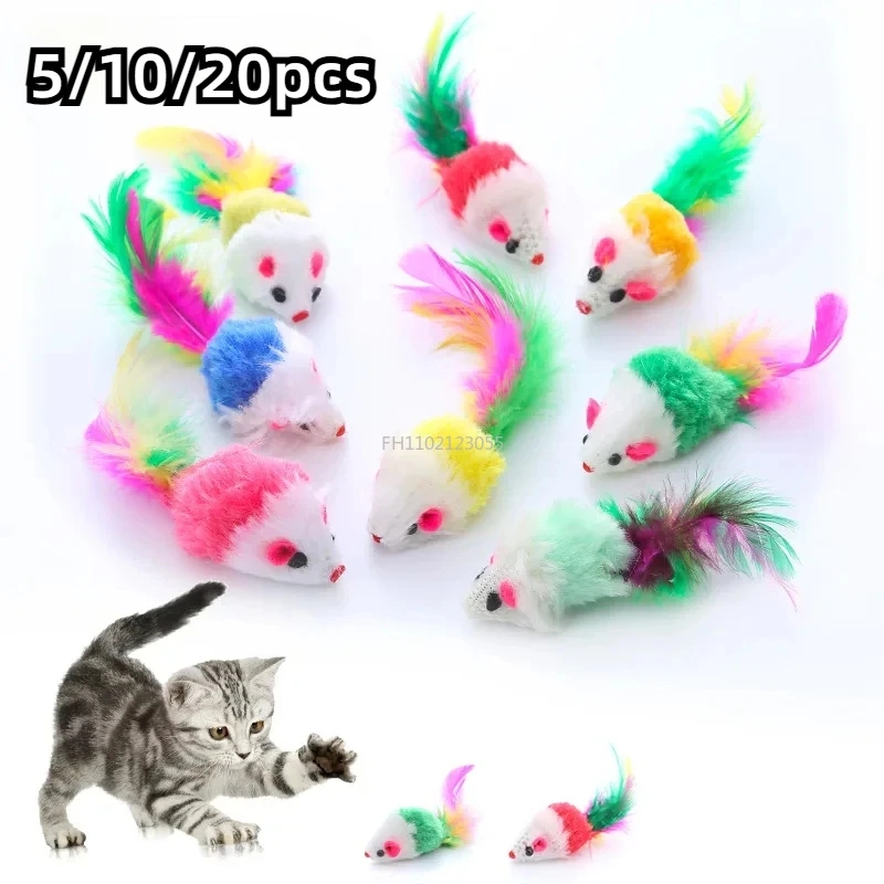 5/10/20PC Cute Mini Soft Fleece False Mouse Cat Toys Colorful Feather Funny Playing Training Toys Cats Kitten Puppy Pet Supplies
5/10/20PC Cute Mini Soft Fleece False Mouse Cat Toys Colorful Feather Funny Playing Training Toys Cats Kitten Puppy Pet Supplies