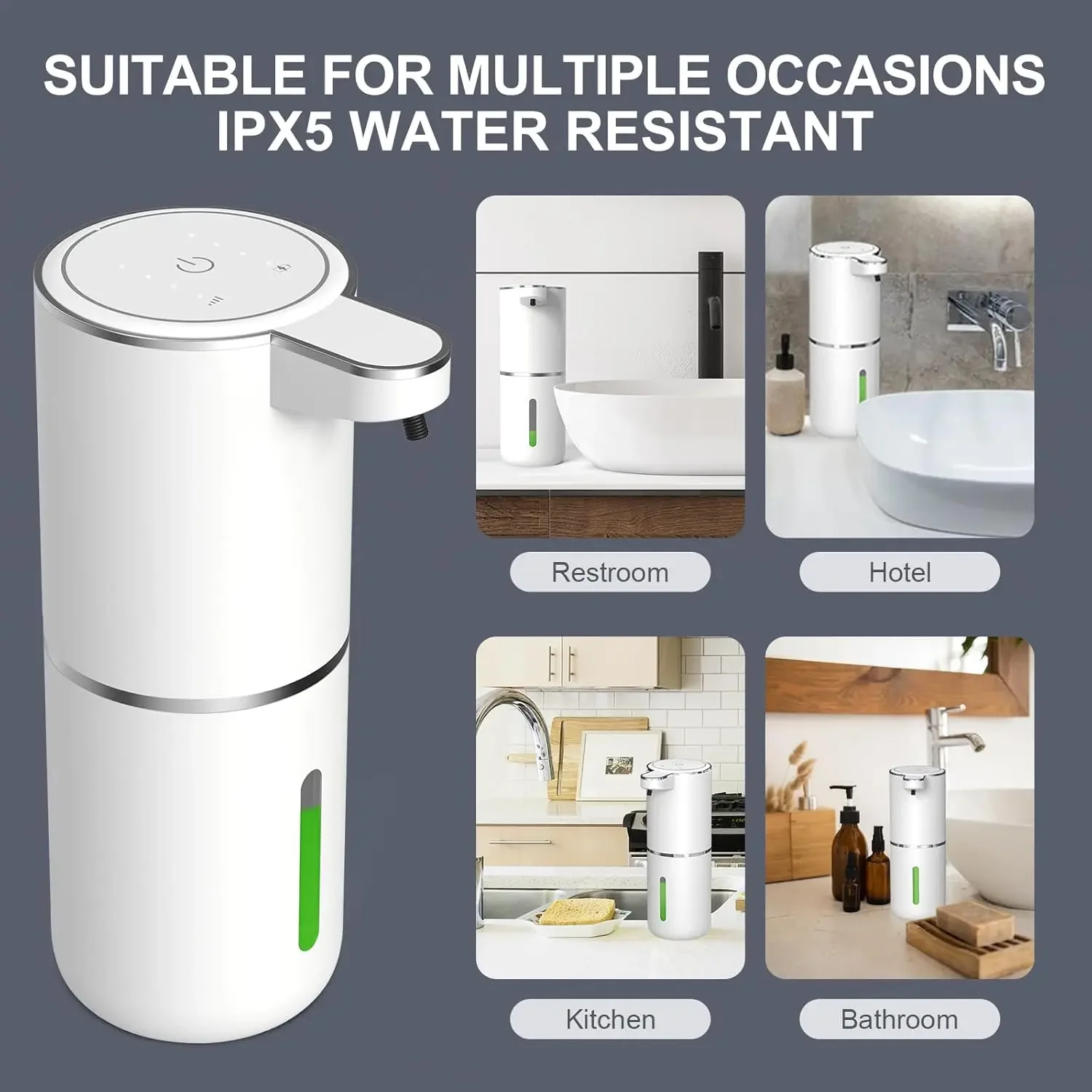 Automatic Liquid Soap Dispenser Bathroom Kitchen Dish Liquid Body Shampoo Shower Gel Hand Free Liquid Wall Mount Touchless Maca
Automatic Liquid Soap Dispenser Bathroom Kitchen Dish Liquid Body Shampoo Shower Gel Hand Free Liquid Wall Mount Touchless Maca