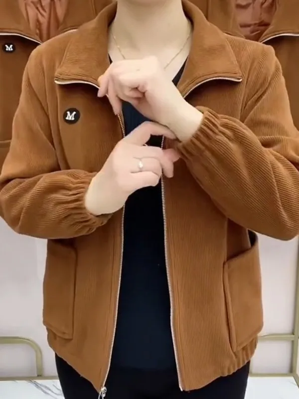 New 2025 Corduroy Jacket Casual Long Sleeve Loose Fit Lightweight Zipper Closure Pure Color Large Size Top for Middle-Aged An...
New 2025 Corduroy Jacket Casual Long Sleeve Loose Fit Lightweight Zipper Closure Pure Color Large Size Top for Middle-Aged An...