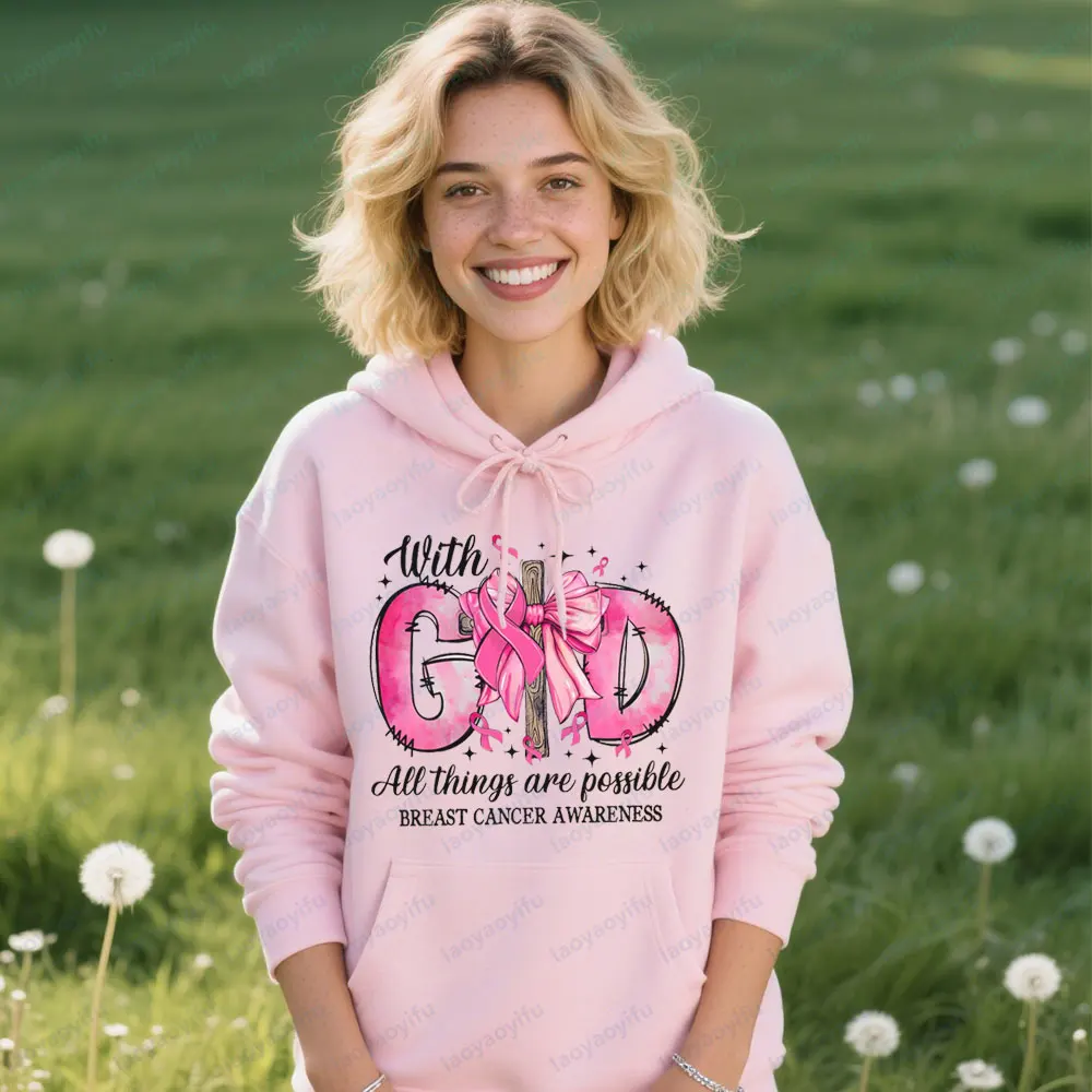Jesus Pink Bow Cross Breast Cancer Hoodies Fight Breast Cancer Women Clothing Wear Pink Sportswear Christianity Sweatshirts
Jesus Pink Bow Cross Breast Cancer Hoodies Fight Breast Cancer Women Clothing Wear Pink Sportswear Christianity Sweatshirts