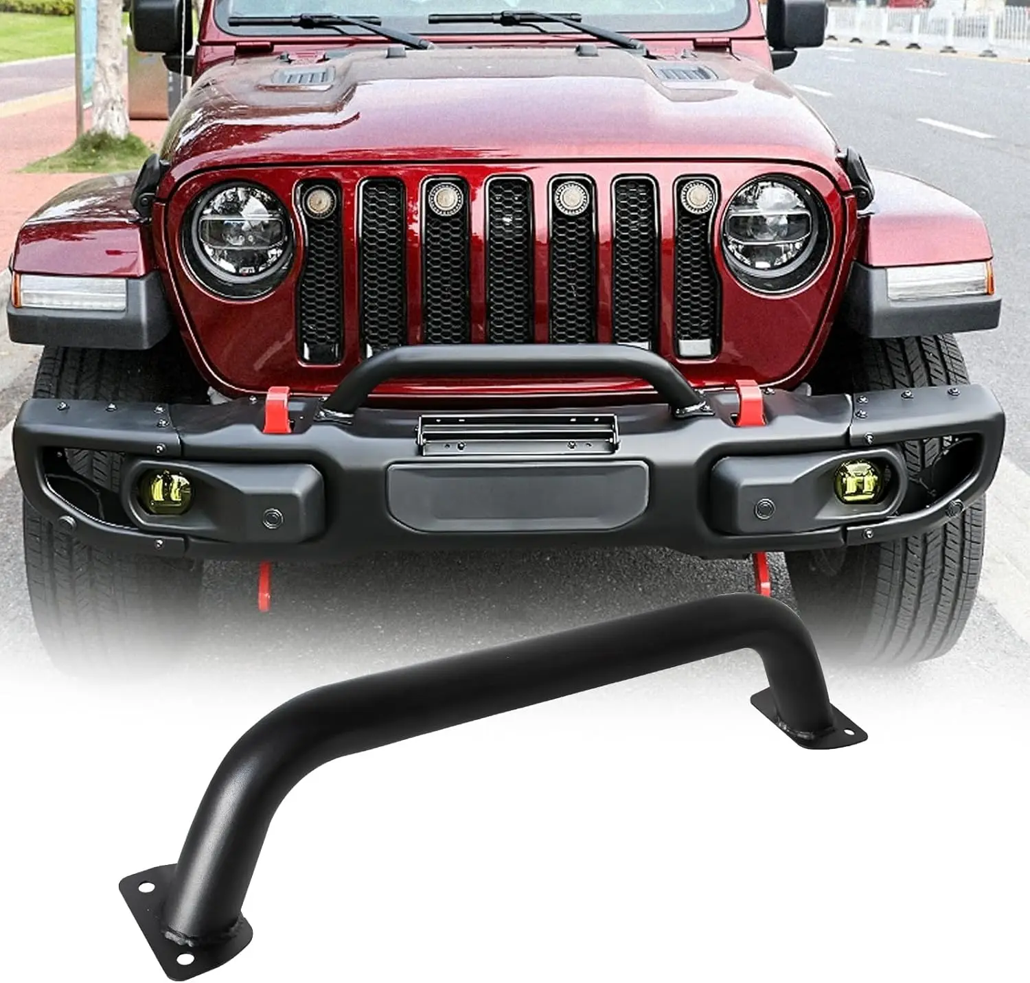 Steel Brush Guard for Jeep Gladiator JT 2019+ & Wrangler JL JLU 2018+, Rubicon Bumper Replacement
Steel Brush Guard for Jeep Gladiator JT 2019+ & Wrangler JL JLU 2018+, Rubicon Bumper Replacement