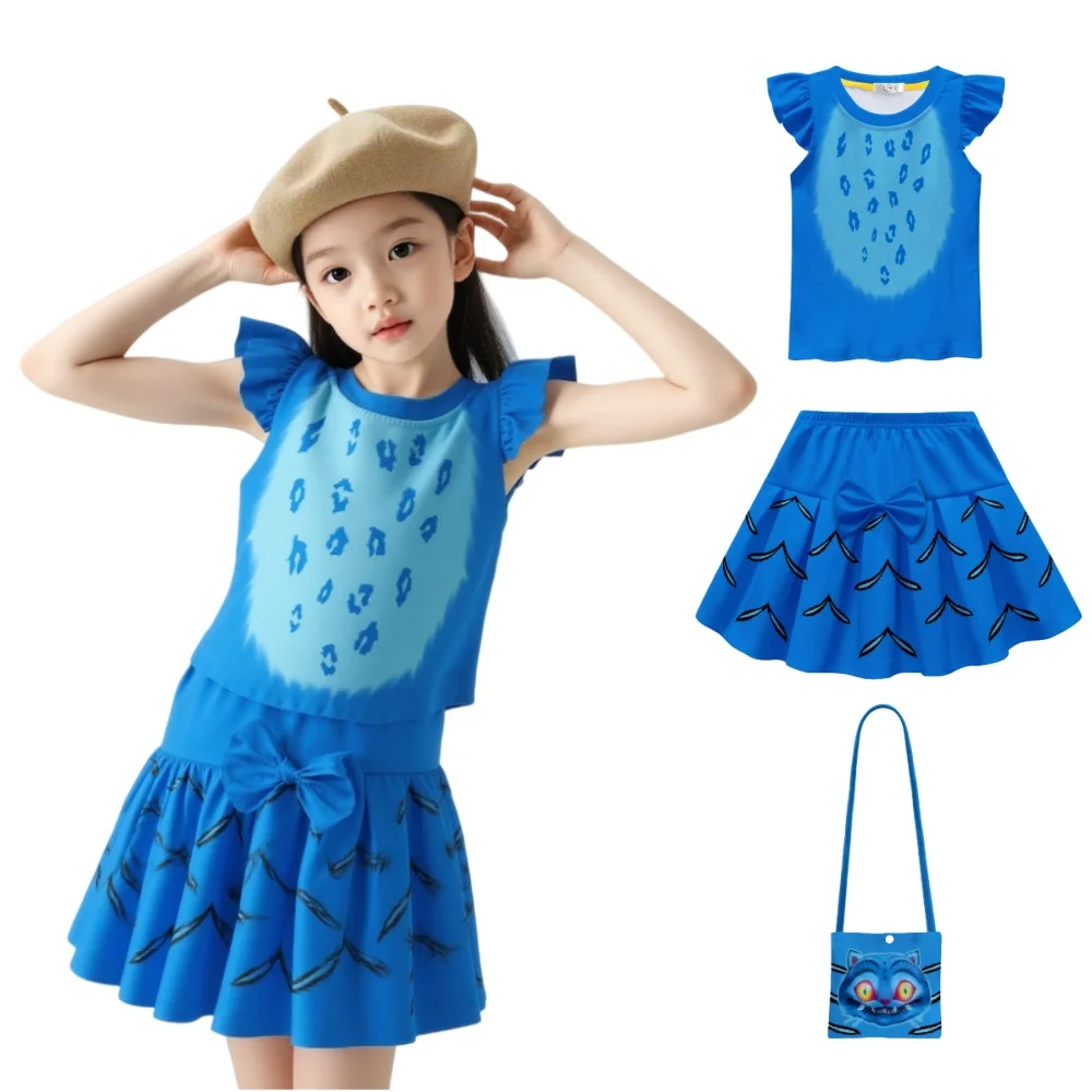 Kids Girls Anime Cartoon Tiger Cat Blue Print T-Shirt Pleat Bow Skirt Clothes Sets Halloween Cosplay Costumes
Kids Girls Anime Cartoon Tiger Cat Blue Print T-Shirt Pleat Bow Skirt Clothes Sets Halloween Cosplay Costumes