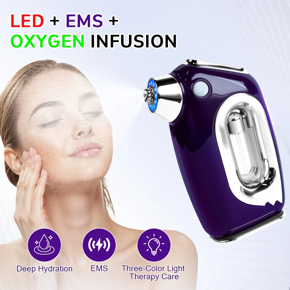 EMS Facial Massager LED Light Therapy Oxygen Infusion Deep Hydration Face Lifting Skin Tightening Anti Wrinkle Beauty Device
EMS Facial Massager LED Light Therapy Oxygen Infusion Deep Hydration Face Lifting Skin Tightening Anti Wrinkle Beauty Device
