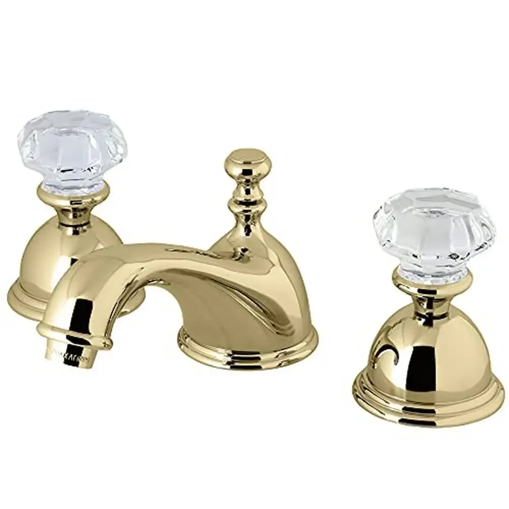 8-Inch Celebrity Widespread Lavatory Faucet Brass Construction Drip-free Ceramic Disc Cartridge 1.2 GPM Deck Mount 3-Hole
8-Inch Celebrity Widespread Lavatory Faucet Brass Construction Drip-free Ceramic Disc Cartridge 1.2 GPM Deck Mount 3-Hole