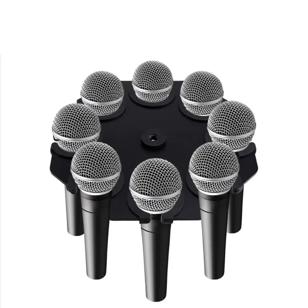 Hands Free Multi Microphone Holder Adjustable Up To 6/8 Mics Microphone Storage Stand Portable Black Mic Stand Tray
Hands Free Multi Microphone Holder Adjustable Up To 6/8 Mics Microphone Storage Stand Portable Black Mic Stand Tray