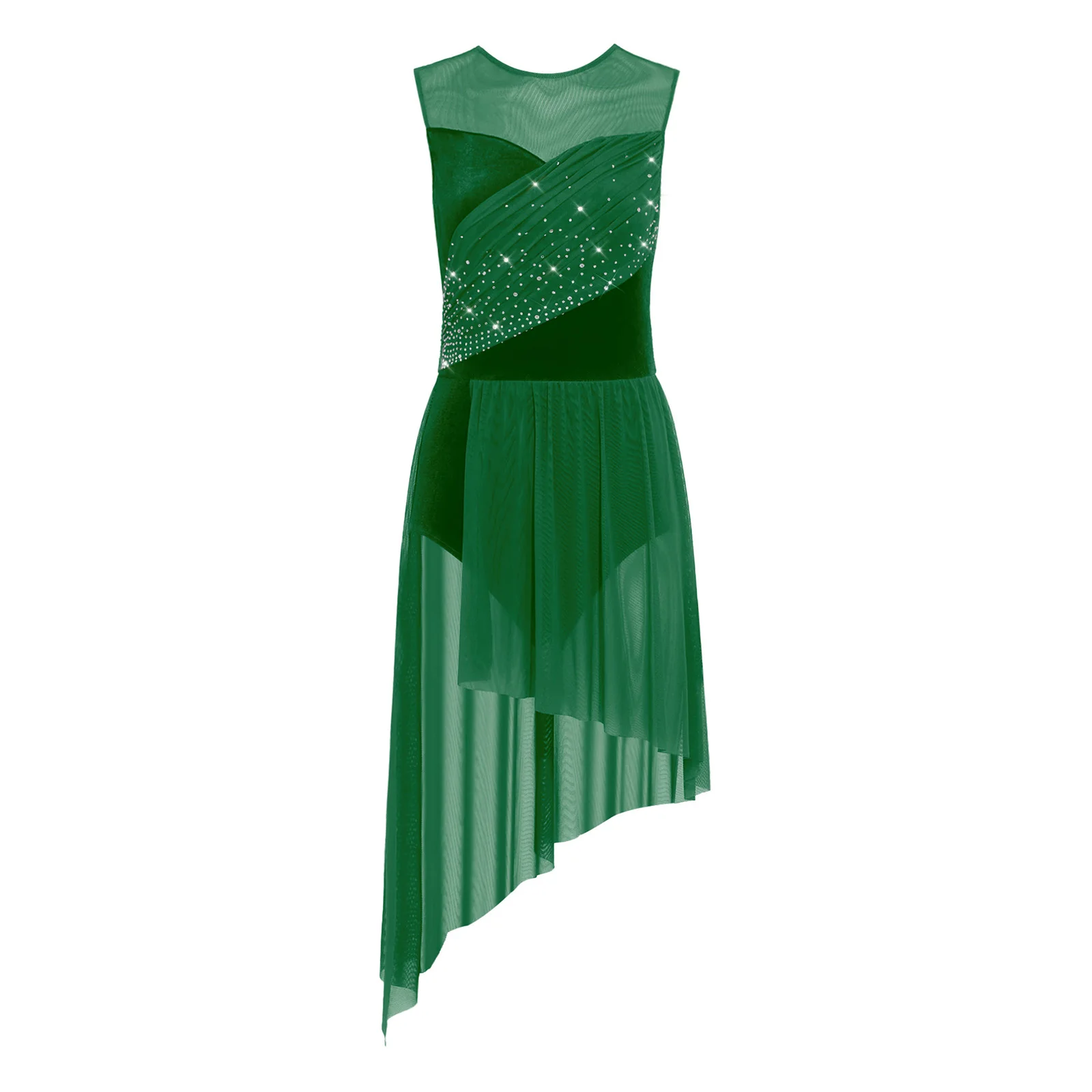 Women Rhinestone Modern Lyrical Dance Dress Sleeveless Sheer Mesh Leotard Dresses Skating Gymnastics Acrobatics Ballet Dancewear
Women Rhinestone Modern Lyrical Dance Dress Sleeveless Sheer Mesh Leotard Dresses Skating Gymnastics Acrobatics Ballet Dancewear