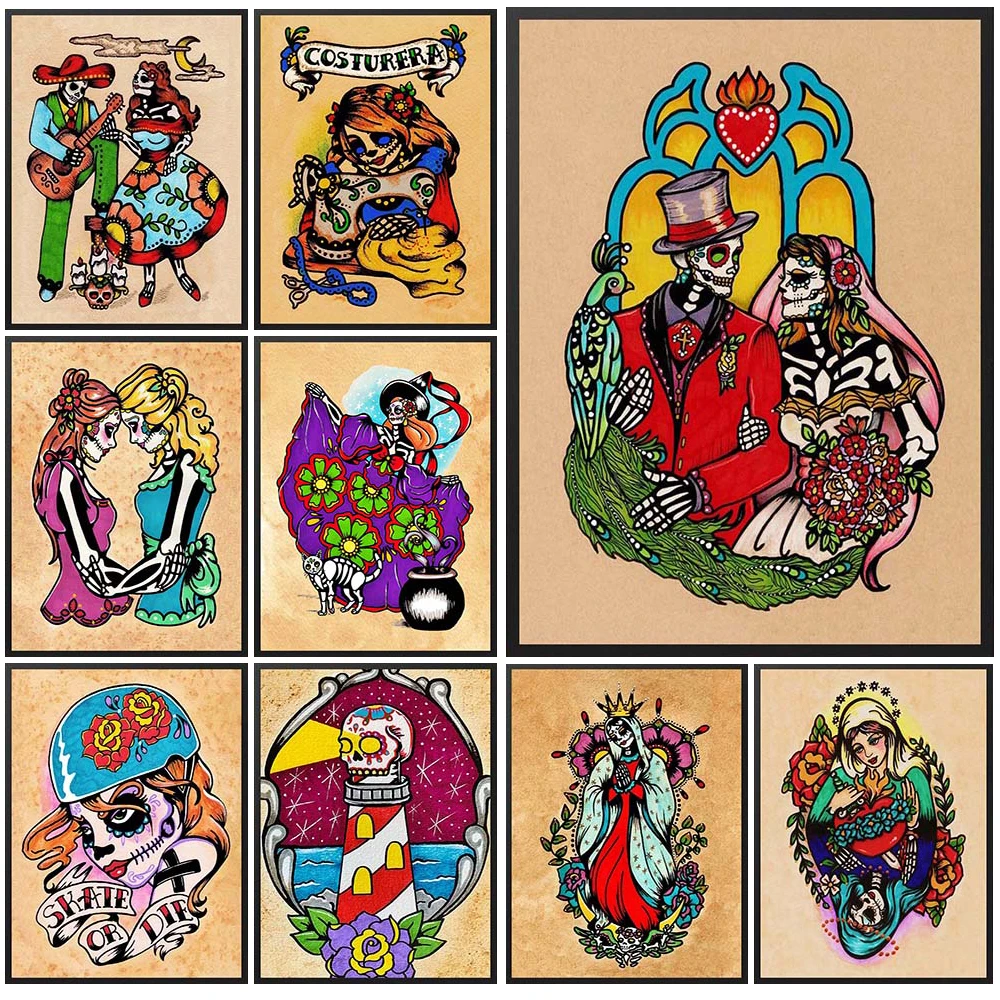 Abstract Grimace Lover Mexican Day of the Dead Wall Pictures For Living Room Nordic Poster Wall Art Canvas Painting Unframed
Abstract Grimace Lover Mexican Day of the Dead Wall Pictures For Living Room Nordic Poster Wall Art Canvas Painting Unframed