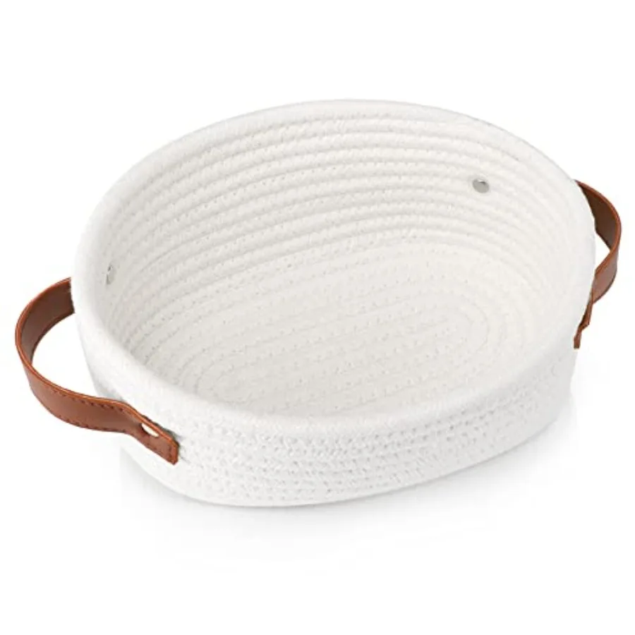 ABenkle Small Woven Basket, Mini Cotton Rope Storage Basket, Tiny Easter Basket, Oval Decorative Toy Dog Cat Basket for Nursery
ABenkle Small Woven Basket, Mini Cotton Rope Storage Basket, Tiny Easter Basket, Oval Decorative Toy Dog Cat Basket for Nursery