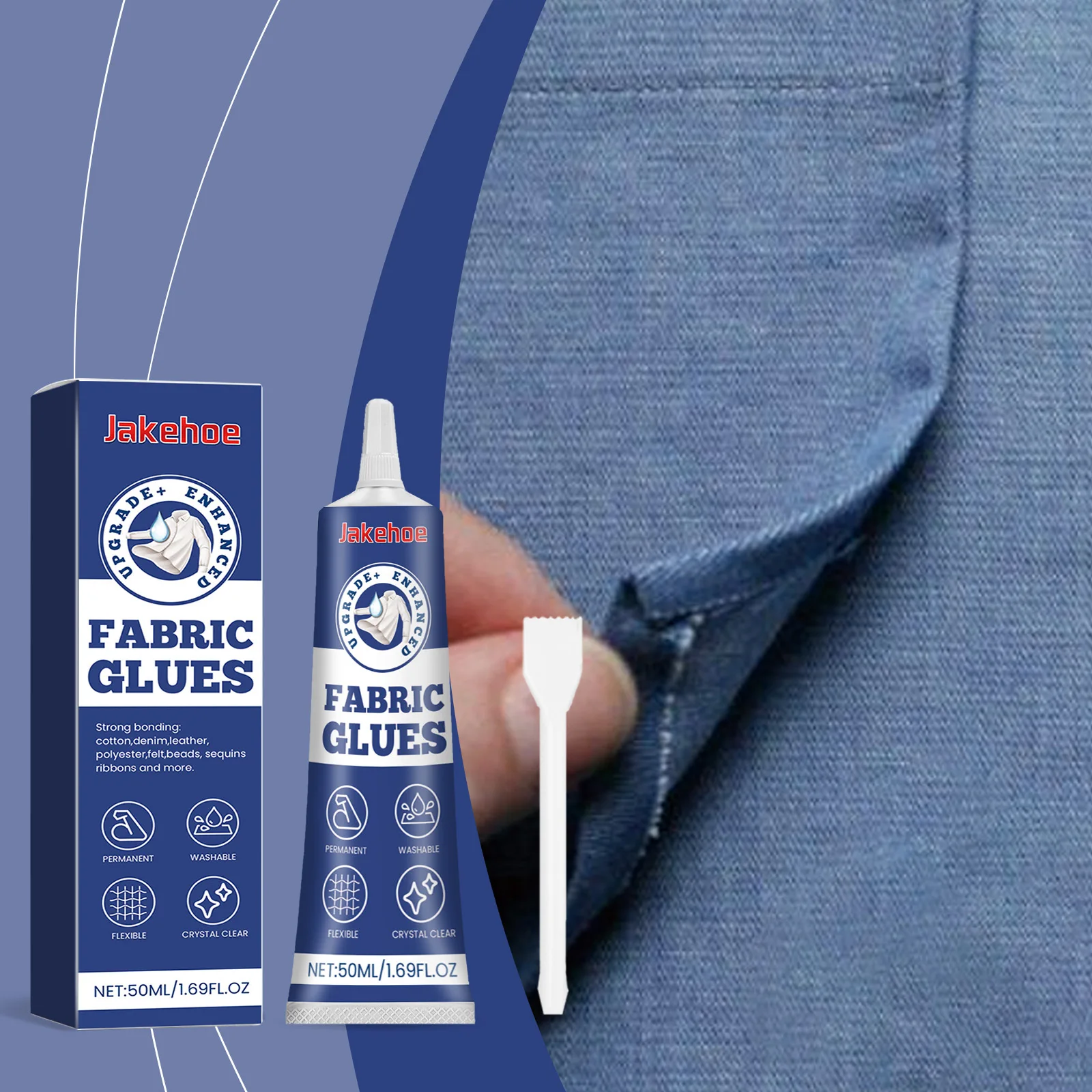1 Set Fabric Adhesive Glue - Multi-Purpose for Clothes, Soft, Bonds Cotton, Silk, Nylon, DIY Repairs & Decorations
1 Set Fabric Adhesive Glue - Multi-Purpose for Clothes, Soft, Bonds Cotton, Silk, Nylon, DIY Repairs & Decorations