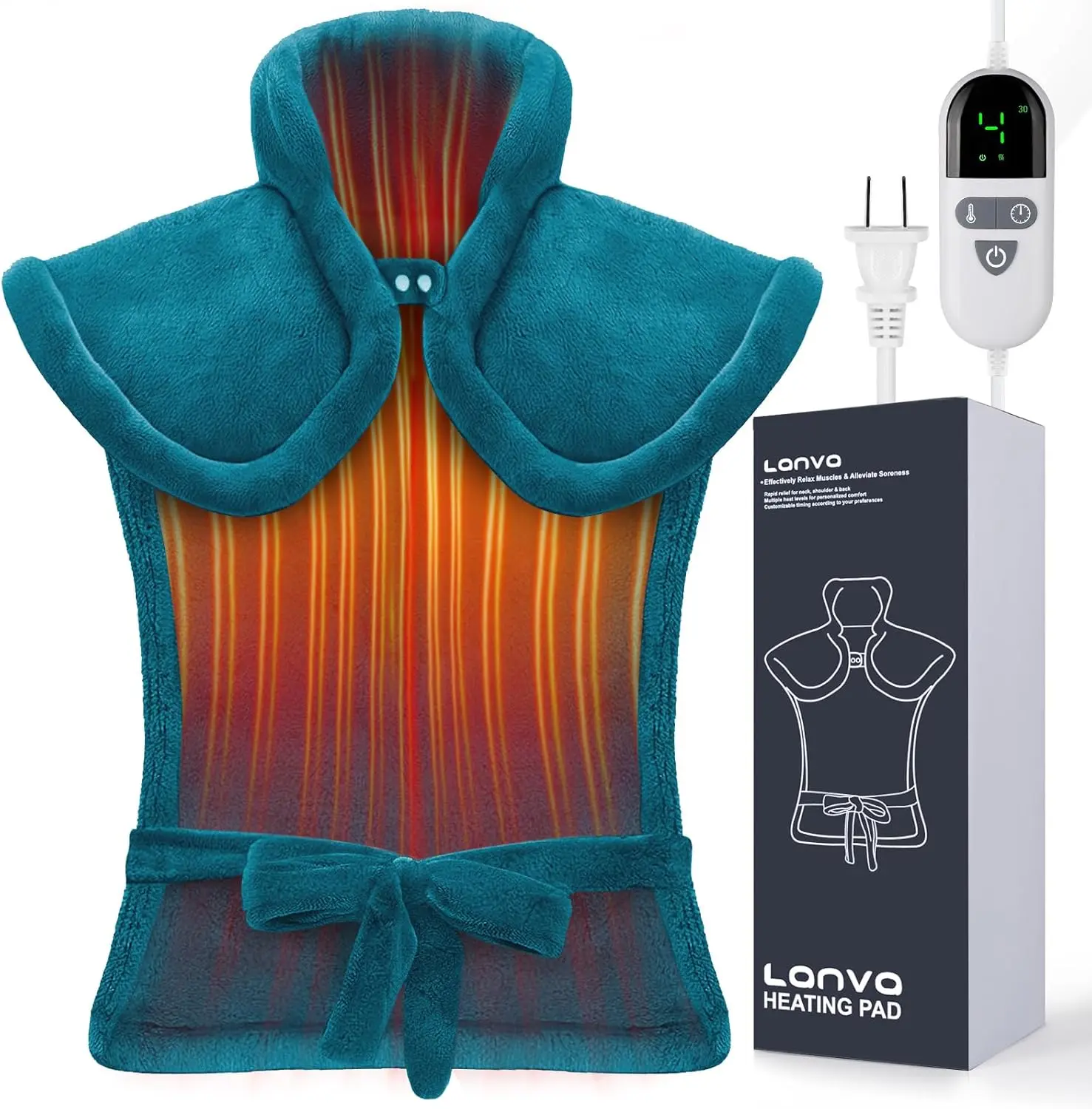 Большая электрическая грелка для снятия боли в спине, шее и плечах, 6 режимов нагрева, 4 таймера, синяя
Большая электрическая грелка для снятия боли в спине, шее и плечах, 6 режимов нагрева, 4 таймера, синяя