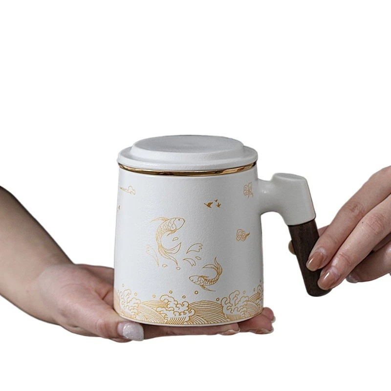 Mug Cup Gift Set Practical Business Souvenir Ceramic Tea, Separation Cup Personal
Mug Cup Gift Set Practical Business Souvenir Ceramic Tea, Separation Cup Personal