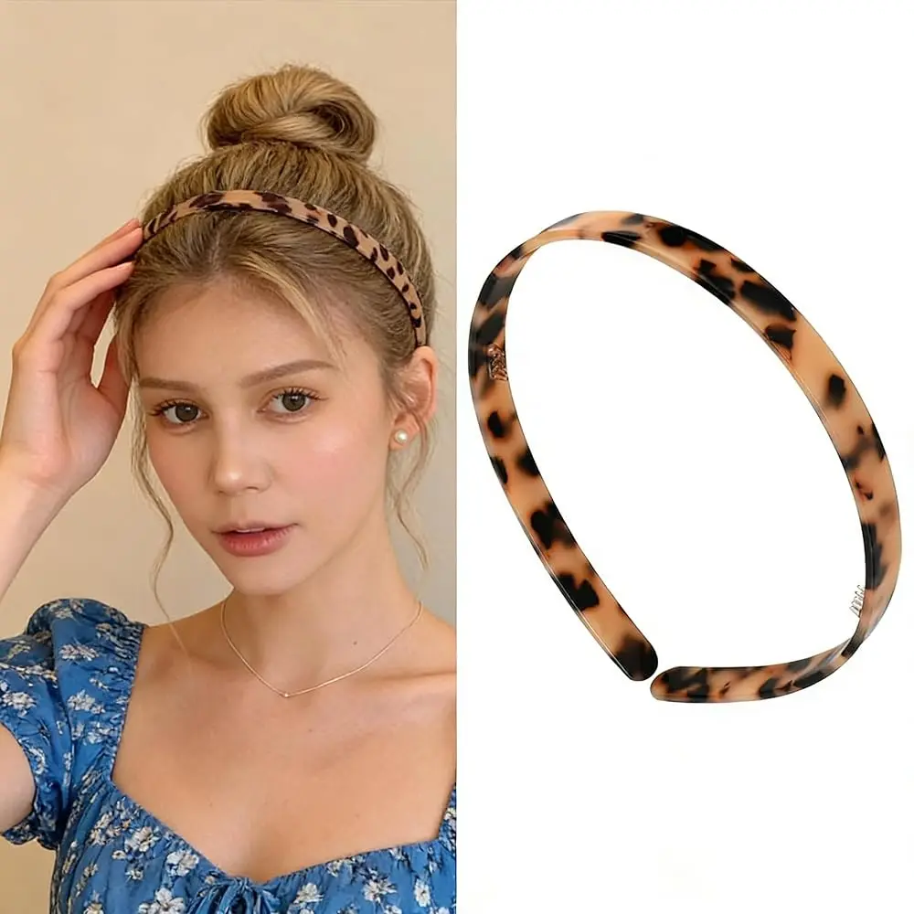Tortoise Shell Acetate Headband with Teeth for Women, Leopard Print Thin Headbands, No Slip Versatile Headbands, Vintage Hair
Tortoise Shell Acetate Headband with Teeth for Women, Leopard Print Thin Headbands, No Slip Versatile Headbands, Vintage Hair