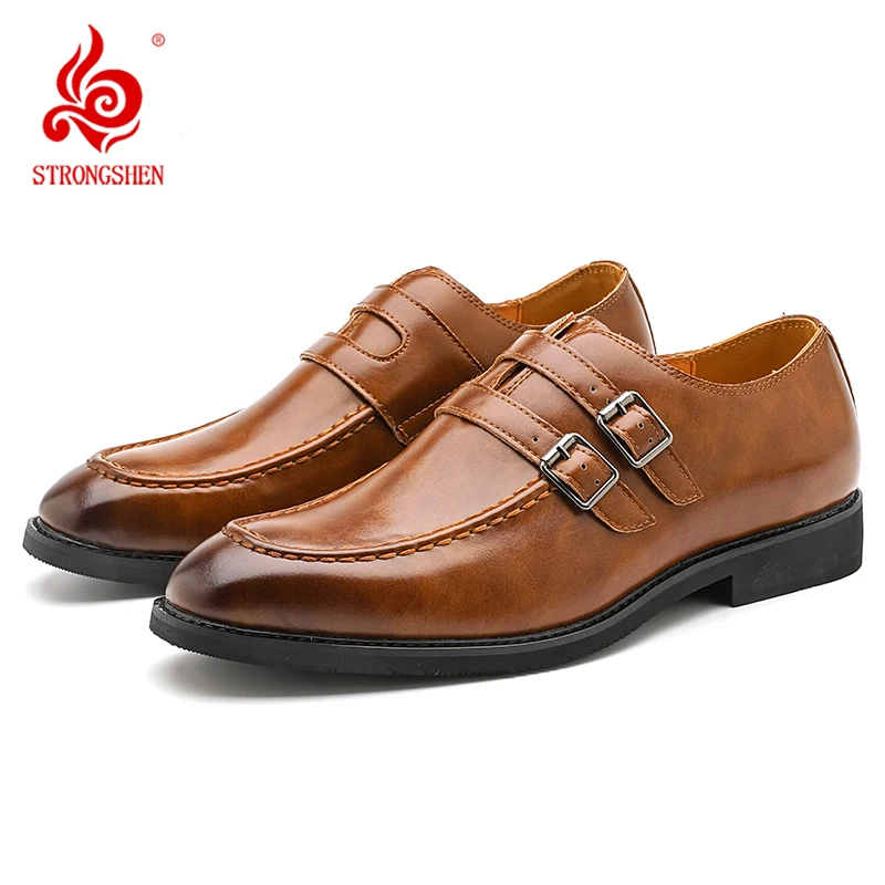 Men's Luxury Men Leather Shoes Italian Breathable Adjustable Buckle Dress Shoes Non-Slip Casual Business Wedding Formal Wear
Men's Luxury Men Leather Shoes Italian Breathable Adjustable Buckle Dress Shoes Non-Slip Casual Business Wedding Formal Wear