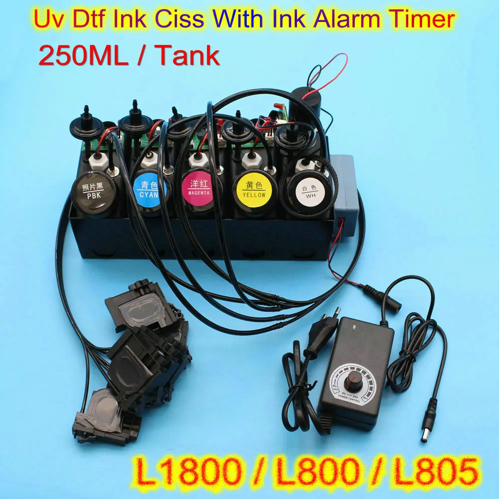 L1800 UV DTF Ink CISS System With Stirrer Ink Alarm Timer Adjustable Voltage Power Tank For Epson L805 Printer Modify UV LED Ink
L1800 UV DTF Ink CISS System With Stirrer Ink Alarm Timer Adjustable Voltage Power Tank For Epson L805 Printer Modify UV LED Ink