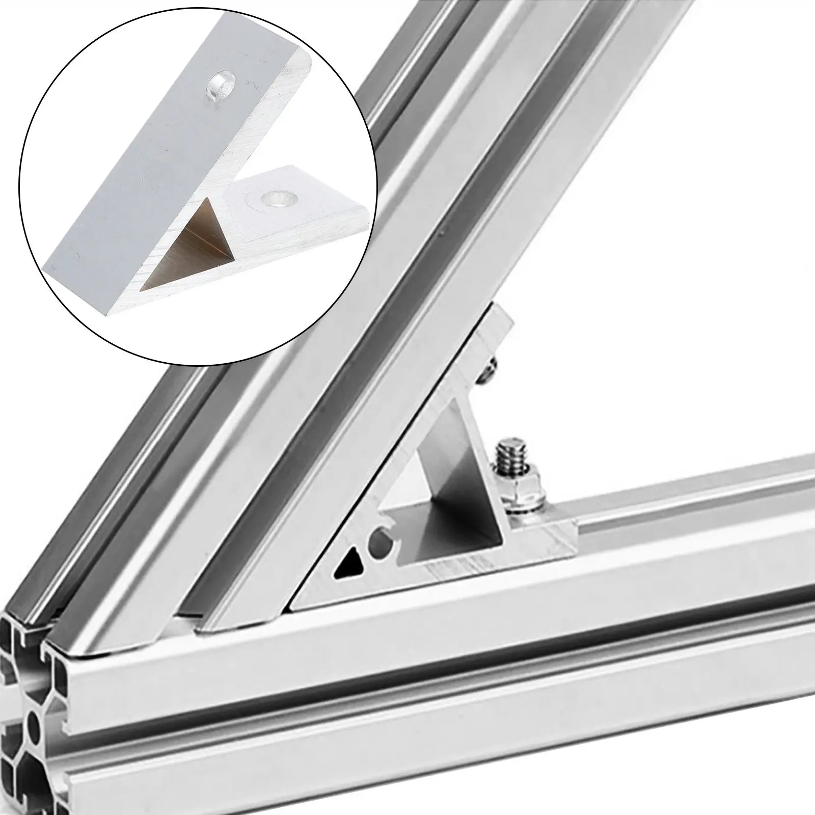 5Pcs Aluminum Profile Corner Bracket Heavy Duty 45 Degree Angle Connector for Cnc Routers Robotics Machine Guards Aluminum
5Pcs Aluminum Profile Corner Bracket Heavy Duty 45 Degree Angle Connector for Cnc Routers Robotics Machine Guards Aluminum