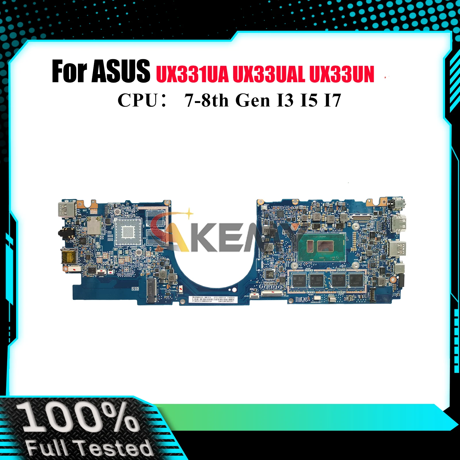 UX331UA Материнская плата для ноутбука ASUS ZenBook U3300U UX331 UX33UN UX33UA BX331U UX33UAL Материнская плата с процессором I3 I5 I7 100% тест в порядке
UX331UA Материнская плата для ноутбука ASUS ZenBook U3300U UX331 UX33UN UX33UA BX331U UX33UAL Материнская плата с процессором I3 I5 I7 100% тест в порядке