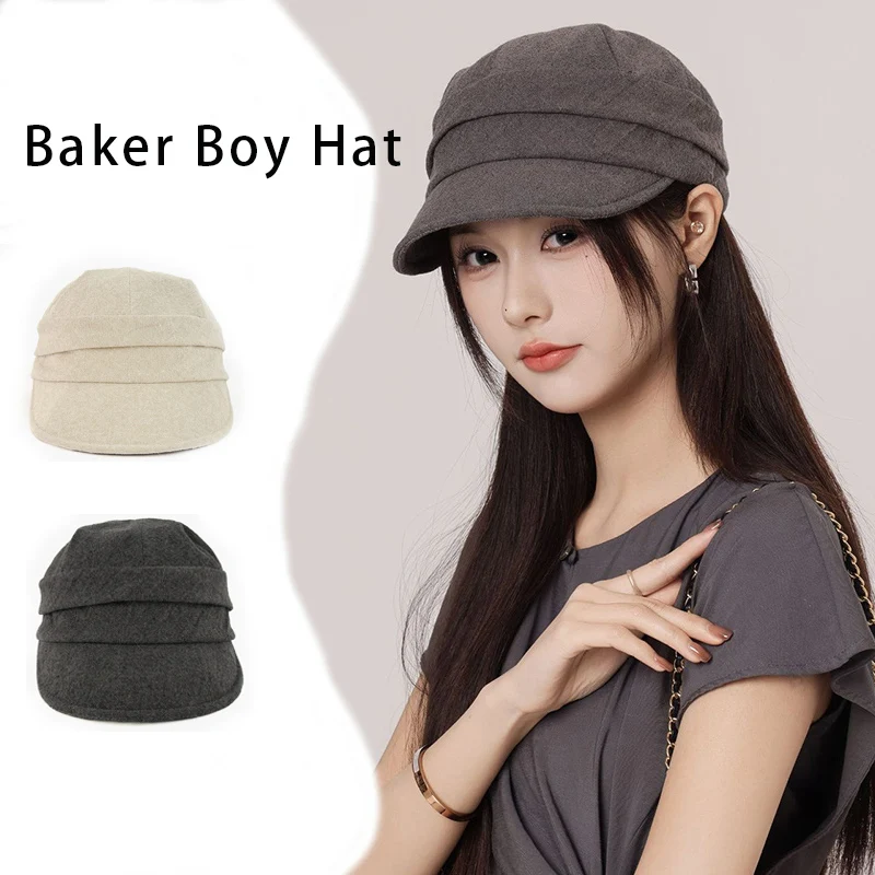 Spring Summer Elegant Solid Equestrian Baker Boy Hat Women's Wide Brim Newsboy Cap Retro Pleated Sun Visor
Spring Summer Elegant Solid Equestrian Baker Boy Hat Women's Wide Brim Newsboy Cap Retro Pleated Sun Visor