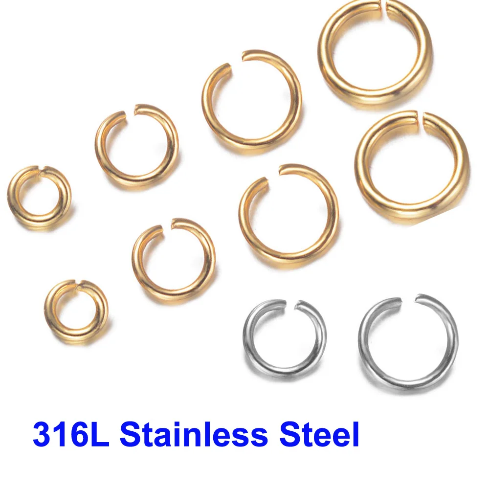 100-3000pcs 3-8mm 18k Gold Vacuum Plated Stainless Steel Open Jump Ring 316L Stainless Steel Never Fade Diy Jewelry Finding
100-3000pcs 3-8mm 18k Gold Vacuum Plated Stainless Steel Open Jump Ring 316L Stainless Steel Never Fade Diy Jewelry Finding