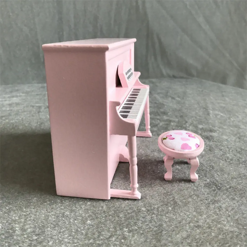 1:12 Scale Wooden Miniature Piano with Chair for Dollhouse Mini Furniture Home Decor Kids Creative Play Kinesthetic Training
1:12 Scale Wooden Miniature Piano with Chair for Dollhouse Mini Furniture Home Decor Kids Creative Play Kinesthetic Training
