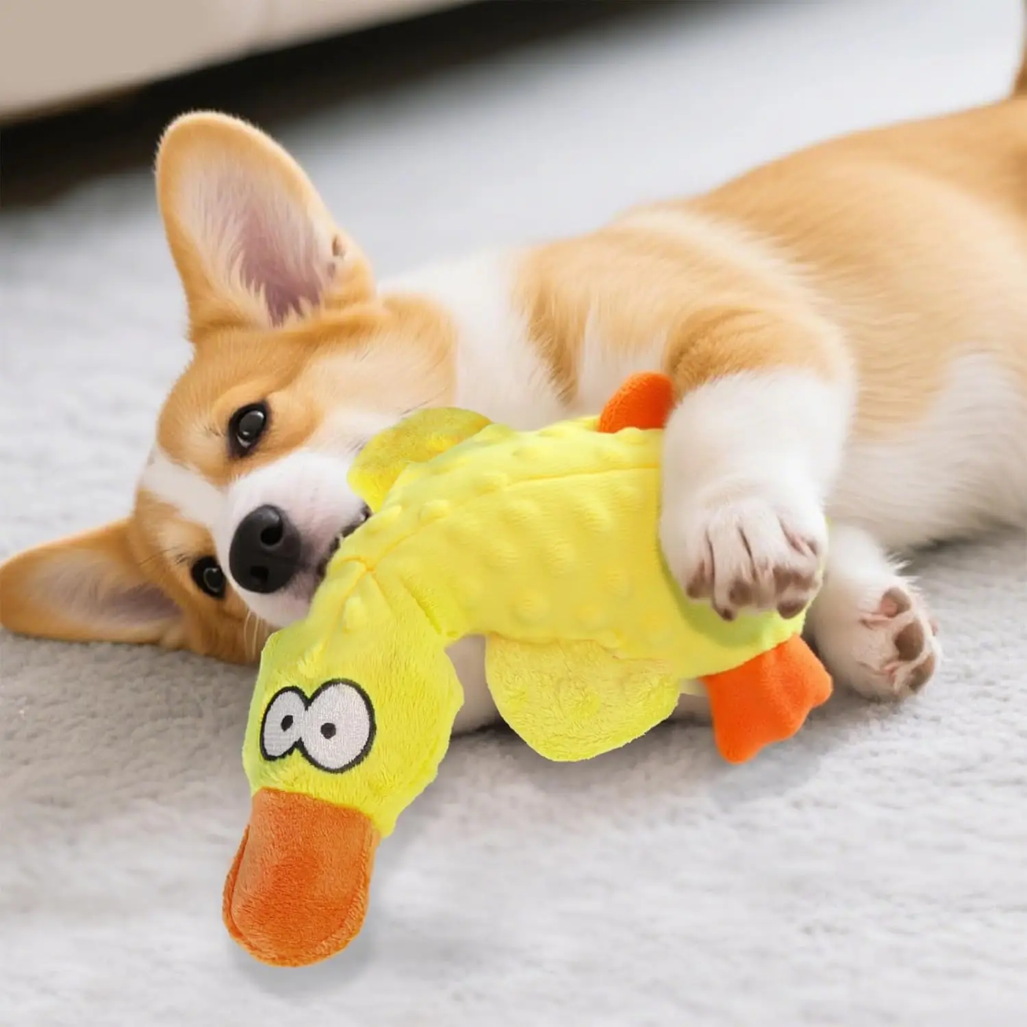 Calming Ducks Dog Toy Bright Yellow Stuffed Duck Dogs Chew Toys, The Mellow Calming Duck for Dogs Anxiety, Quacking Ducks Toy, D
Calming Ducks Dog Toy Bright Yellow Stuffed Duck Dogs Chew Toys, The Mellow Calming Duck for Dogs Anxiety, Quacking Ducks Toy, D
