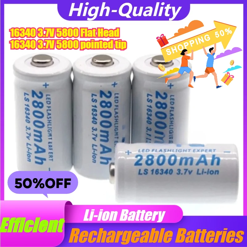 GTL16340 Lithium Battery 3.7V 5800mAh Laser Pointer High-intensity Flashlight Instrument Street Light
GTL16340 Lithium Battery 3.7V 5800mAh Laser Pointer High-intensity Flashlight Instrument Street Light