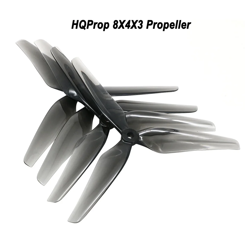 4Pair HQProp 8X4X3 8040 3-Blade (2CW+2CCW) Black-Glass Fiber Nylon Propeller for 8inch Multirotor X-Class MacroQuad FPV Drones
4Pair HQProp 8X4X3 8040 3-Blade (2CW+2CCW) Black-Glass Fiber Nylon Propeller for 8inch Multirotor X-Class MacroQuad FPV Drones
