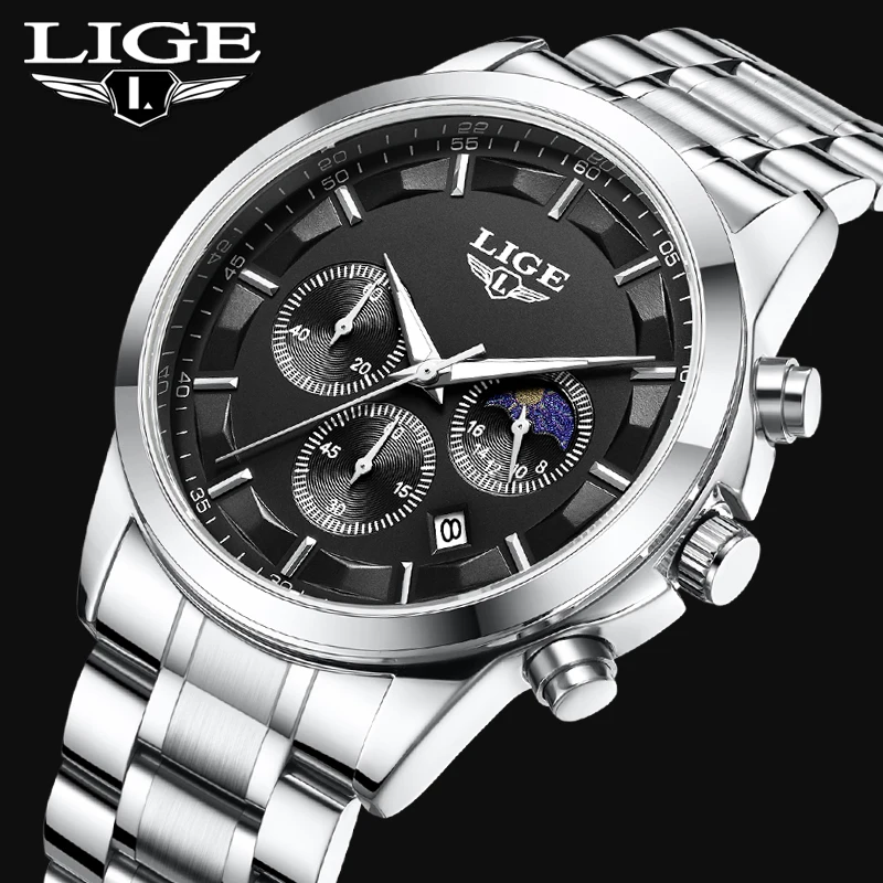 LIGE 2025 New Luxury Mens Watch Fashion Business Quartz Wristwatches Sports Waterproof Luminous Steel Watches Men Reloj Hombre
LIGE 2025 New Luxury Mens Watch Fashion Business Quartz Wristwatches Sports Waterproof Luminous Steel Watches Men Reloj Hombre