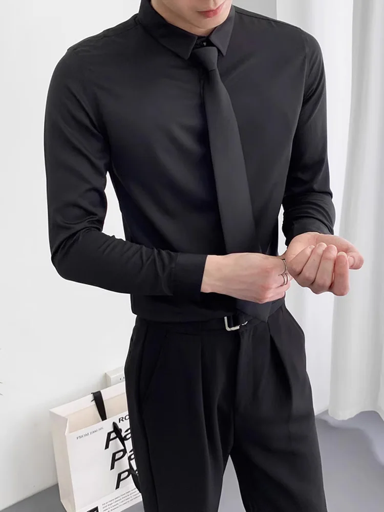 Ele Long Sve Men's irt with Tie Slim Fit Profional Bla Casual Faionable Youthful Polyester Blend Businwear
Ele Long Sve Men's irt with Tie Slim Fit Profional Bla Casual Faionable Youthful Polyester Blend Businwear
