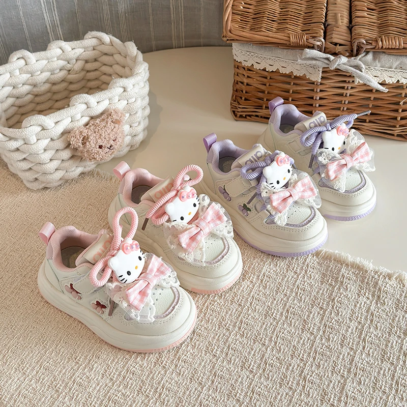 Детская повседневная модная весенняя обувь Sanrio Kids'Casual Hello Kitty с кружевом и бантом для детей, дышащая, противоскользящая, фиолетово-розовая, размеры 26-36
Детская повседневная модная весенняя обувь Sanrio Kids'Casual Hello Kitty с кружевом и бантом для детей, дышащая, противоскользящая, фиолетово-розовая, размеры 26-36