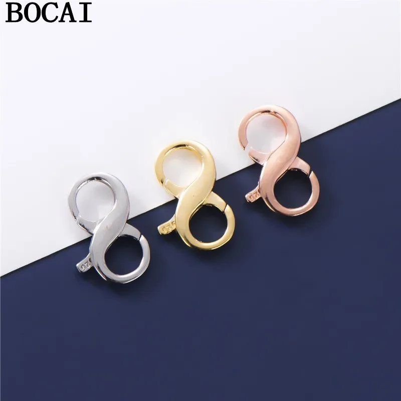BOCAI New Real S925 silver Double Head Spring 8-Shaped Buckle Material Accessories DIY Buckle Bracelet Necklace Connector Buckle
BOCAI New Real S925 silver Double Head Spring 8-Shaped Buckle Material Accessories DIY Buckle Bracelet Necklace Connector Buckle
