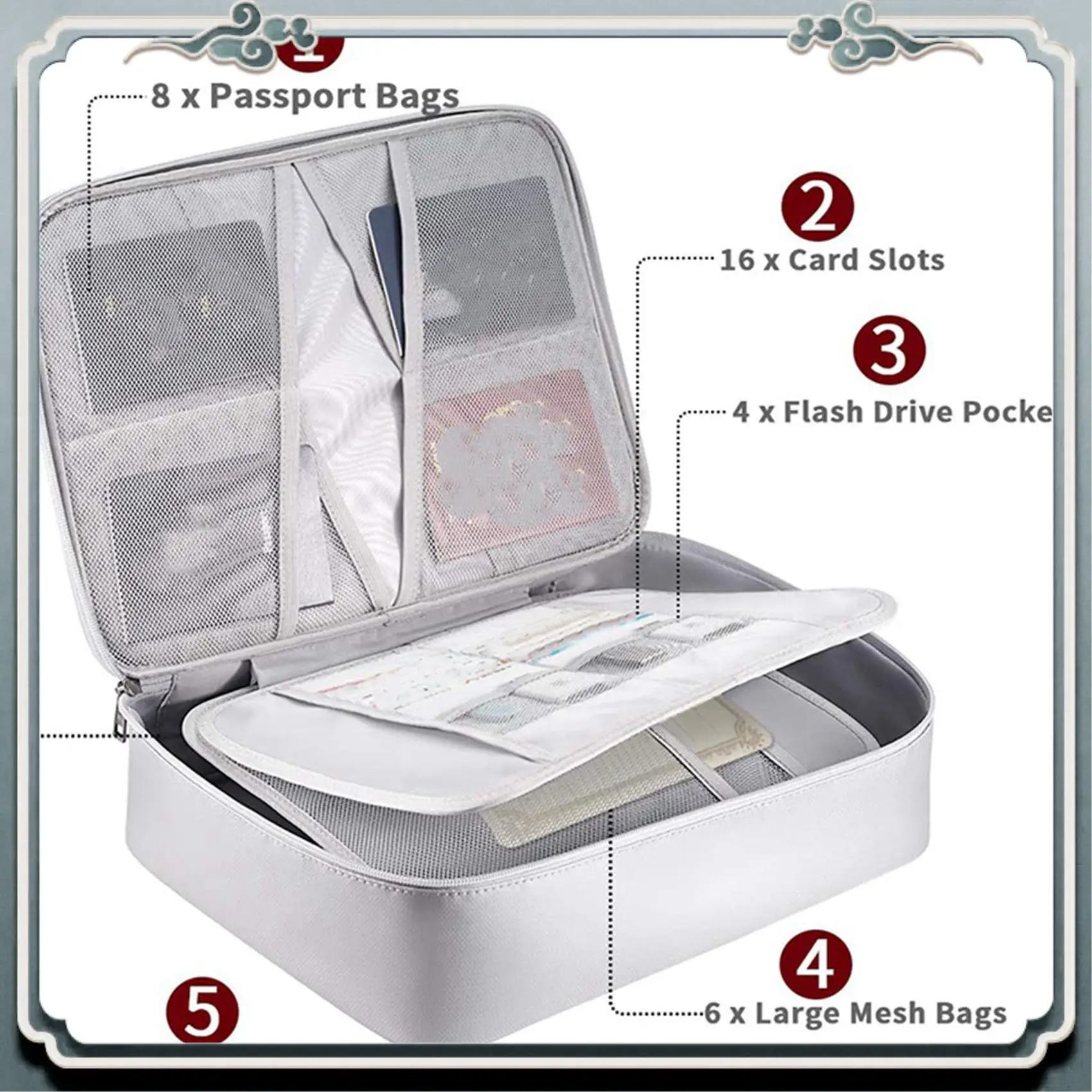 ABIJ-2 шт. Огнестойкая сумка для хранения документов с замком, многослойный портативный кошелек для хранения документов, белый и черный
ABIJ-2 шт. Огнестойкая сумка для хранения документов с замком, многослойный портативный кошелек для хранения документов, белый и черный