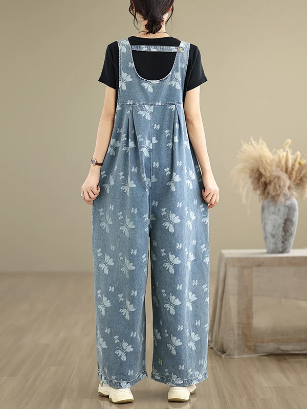 Faionable plus Size Women's Denim Overalls Loose And Sli Summer New Arrival Retro Print Wide Leg Pants High Waist
Faionable plus Size Women's Denim Overalls Loose And Sli Summer New Arrival Retro Print Wide Leg Pants High Waist