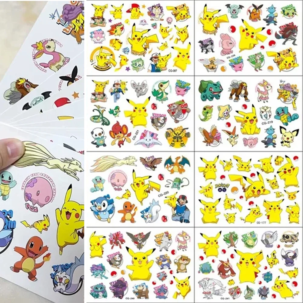 1Pcs New Pokemon Tattoo Stickers Pikachu Action Figure Cartoon Temporary Tattoos For Party Birthday Gift
1Pcs New Pokemon Tattoo Stickers Pikachu Action Figure Cartoon Temporary Tattoos For Party Birthday Gift