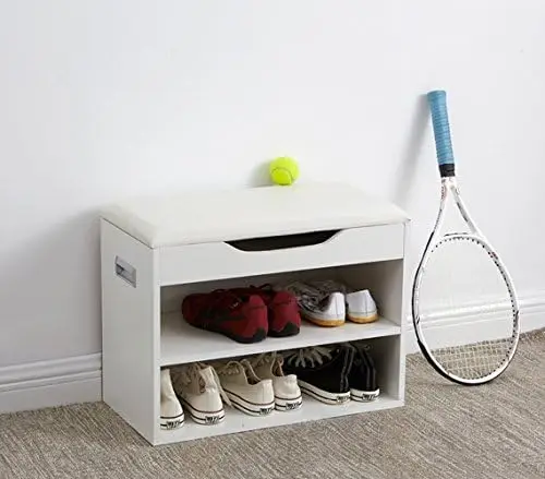 Yak About It Compact Shoe Rack Bench with Top Cushion - White Cow Small chair Foot rest under desk Ottoman cover Desk foot rest
Yak About It Compact Shoe Rack Bench with Top Cushion - White Cow Small chair Foot rest under desk Ottoman cover Desk foot rest