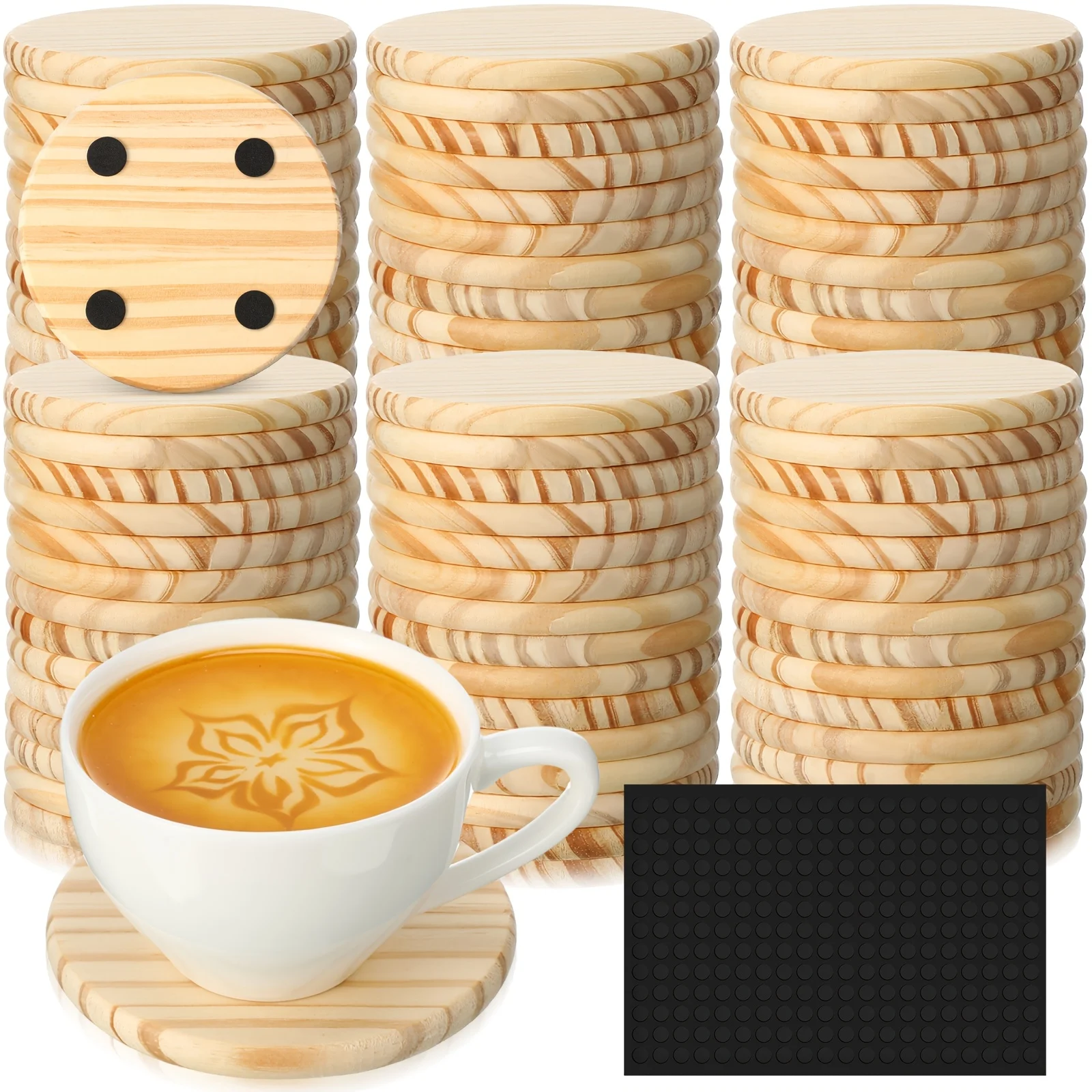72pcs Unfinished Wood Coasters 4" Round Wooden Coasters for Crafts Blank Coasters Bulk Thickness Wood Kit for Painting, DIY Coasters, Wood Engraving Supplies Home Wedding Decoration
72pcs Unfinished Wood Coasters 4" Round Wooden Coasters for Crafts Blank Coasters Bulk Thickness Wood Kit for Painting, DIY Coasters, Wood Engraving Supplies Home Wedding Decoration