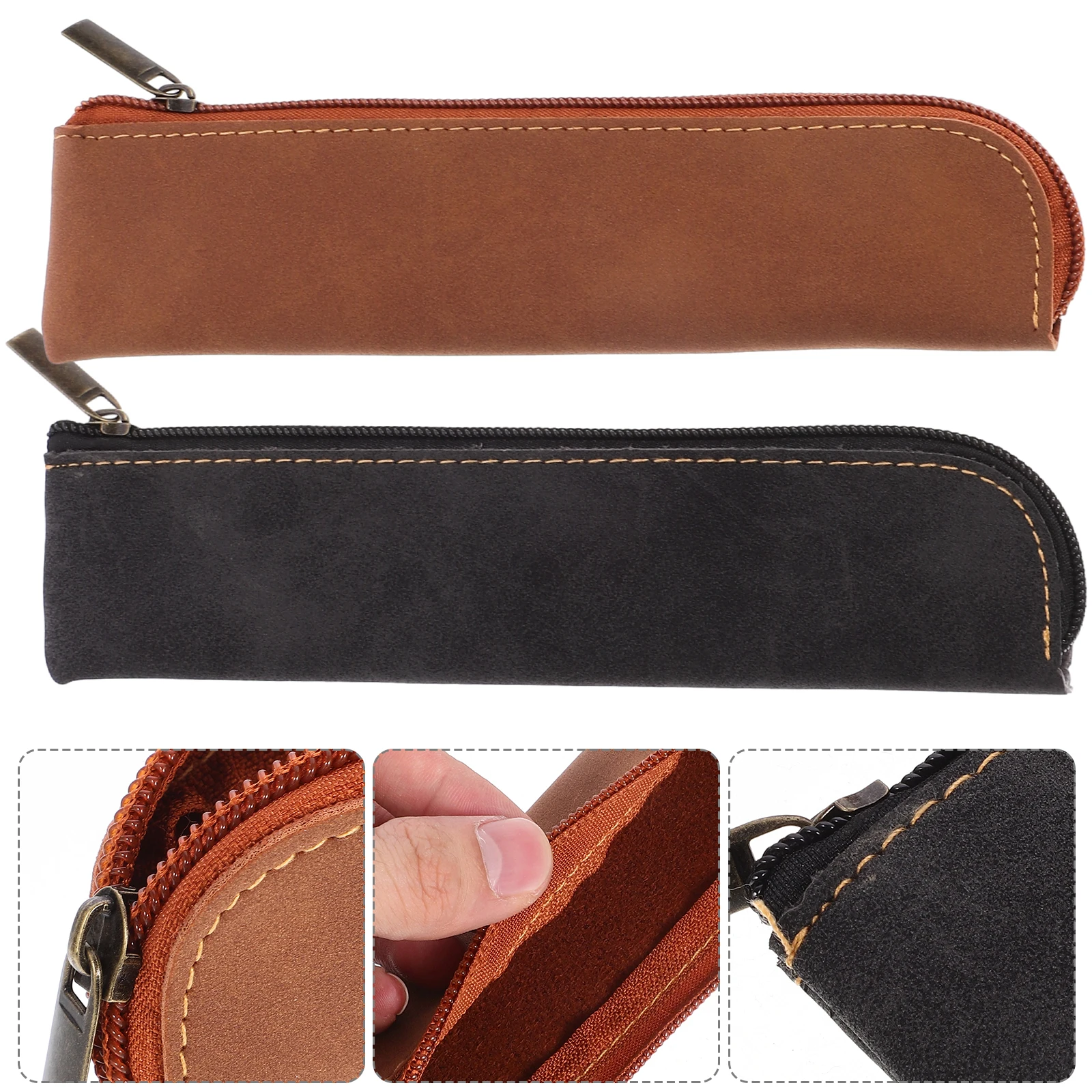 2pcs Pencil Case Pen Bag Retro PU School Office Stationery Organizer Cute Slim Portable Makeup Coin Travel
2pcs Pencil Case Pen Bag Retro PU School Office Stationery Organizer Cute Slim Portable Makeup Coin Travel