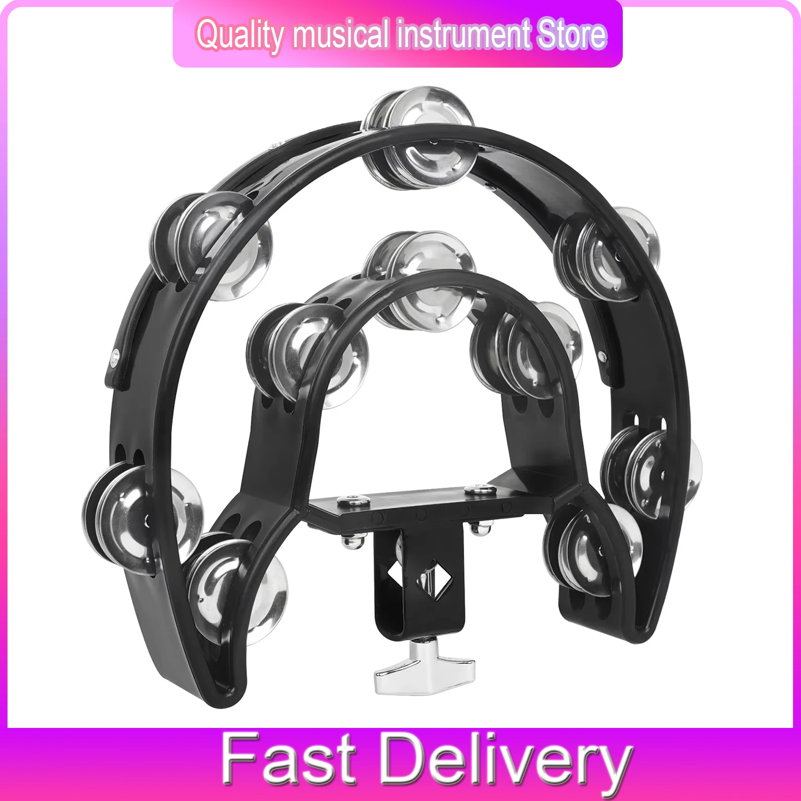 Tambourine Double Row Hand Rattle Drum Musical Instruments Children's Musical Educational Party KTV Percussion Equipments
Tambourine Double Row Hand Rattle Drum Musical Instruments Children's Musical Educational Party KTV Percussion Equipments
