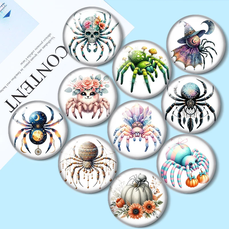 Halloween Spider 10pcs 12mm/18mm/20mm/25mm Round photo glass cabochon flat back Making findings Jewelry
Halloween Spider 10pcs 12mm/18mm/20mm/25mm Round photo glass cabochon flat back Making findings Jewelry