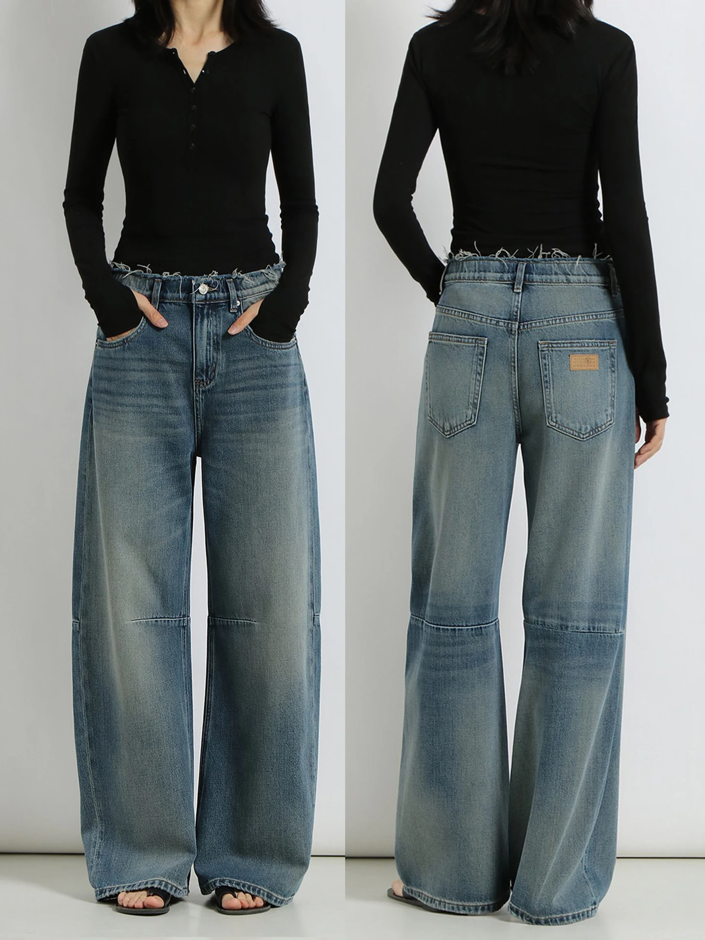 Loose Fit High Waist Wide Leg Jeans Women's Casual Straight Cut Blue Denim Soft Comfortable Breathable Spring Autumn Winter
Loose Fit High Waist Wide Leg Jeans Women's Casual Straight Cut Blue Denim Soft Comfortable Breathable Spring Autumn Winter